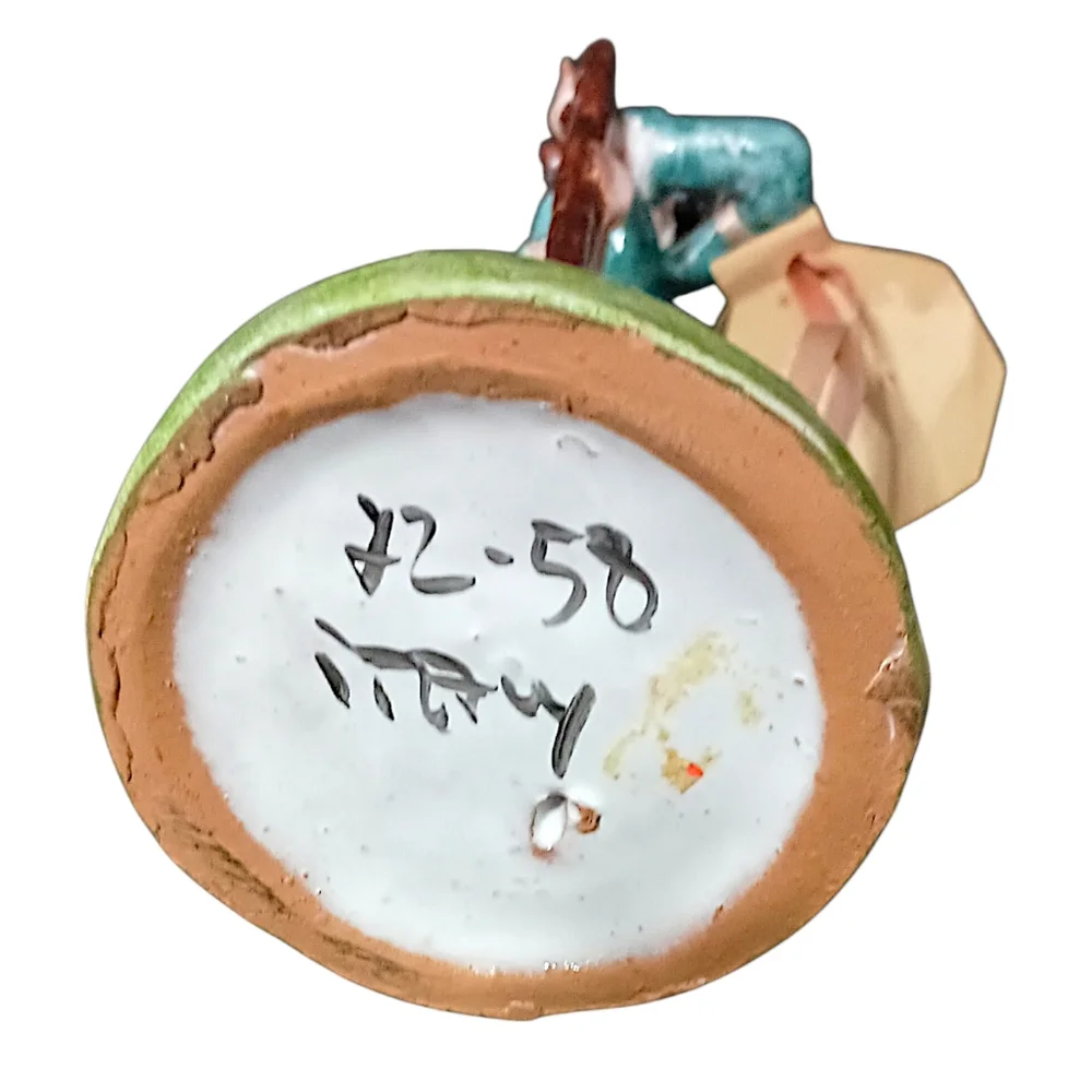 TP Ceramiche Poli Cesare Golf Figurine Female Golfer Pottery Art Gift Italy READ